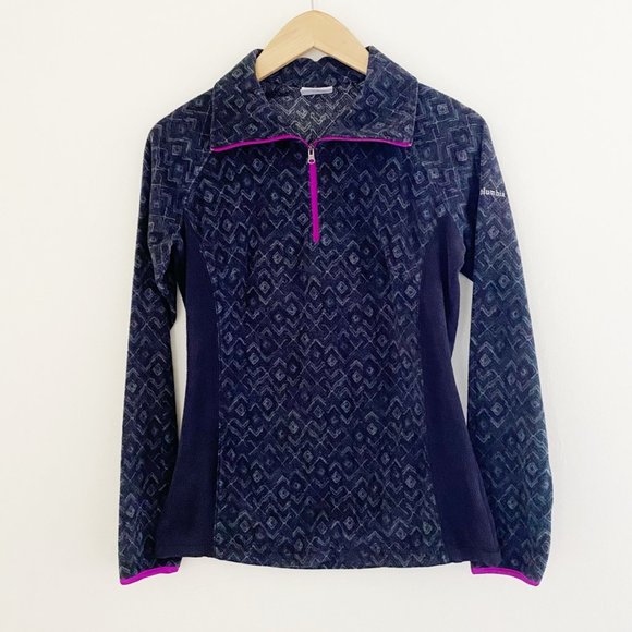 Columbia Tops - Columbia Women's Arctic Air 1/2 Zip Fleece Pullover Black Gray, Small